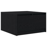 mesa de cafe - mesa de centro con cajones roble negro 705x70x40 cm