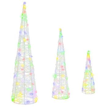Árbol De Navidad | Decoraciones De Navidad 3 Piezas Multicolor 20 X 20 X 80 Cm Acrílico