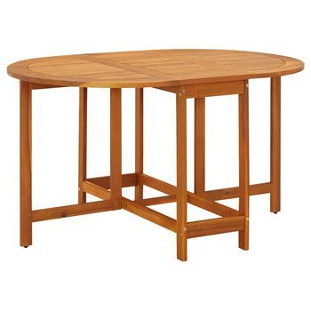 Mesa De Jardín | Mesa De Exterior Madera Maciza De Acacia 130x90x72 Cm