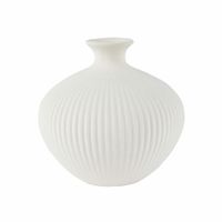 jarron de gres blanc h 13 cm