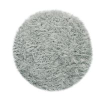 alfombra de pelo largo playara gris  120 cm redondo