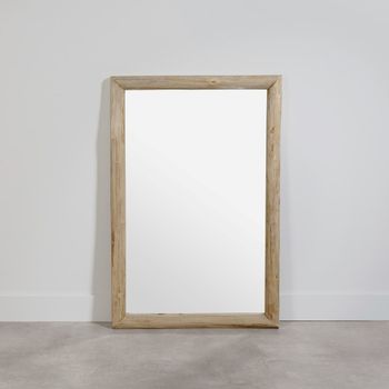 Espejo rectangular de madera de roble