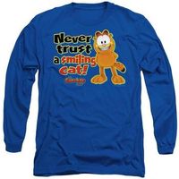 garfield camiseta manga larga smiling para mujer