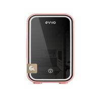 nevera mini evvo f6 beauty rosa 6 l enfria y calienta luz led acdc