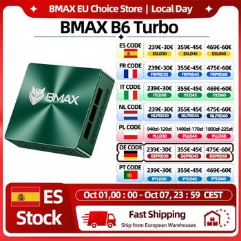 Mini PC BMAX B6 Turbo Intel Core I5 8257U Windows 11 16 GB de RAM 512 GB SSD HDMI USB DP Bluetooth Wifi Mini PC