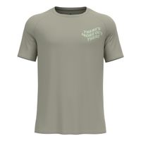 odlo essential print camiseta de running hombres-caqui