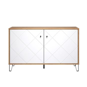 Aparador 2 puertas decoración roble artesanal l123 cm