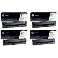 original multipack hp colour laserjet pro m252dw printer toner cartridges 4 pack -cf400x