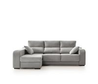 sofa chaiselongue zafiro 3 plazas tela antimanchas izquierda color gris