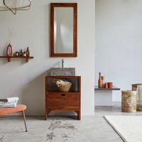 mueble para lavabo de palisandro macizo de 60 cm