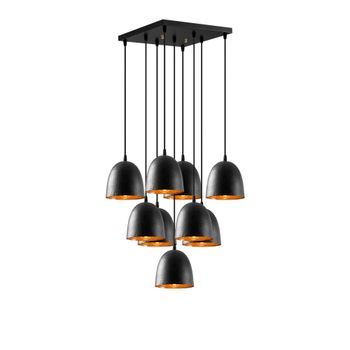 Lámpara De Techo Tattoo-6191 Negro Metal 61x61x113 Cm