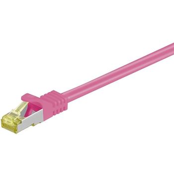 Cable de red Goobay RJ-45 CAT7 3 m Magenta S/FTP