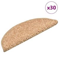 alfombrillas para escaleras 30 unidades 56x17x3 cm color dorado semicirculares vidaxl