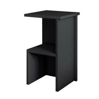 mesilla de noche de madera roisin - 30 x 30 x 50 cm - gris antracita