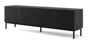 Mueble para TV efecto madera Negro LED
