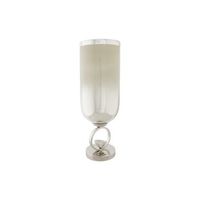 jarron cristal aluminio 15x15x44 champan