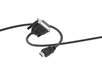 Cable HDMI - ISY IDV-5001, 1.5m, DVI a HDMI, Resolución 4096 x 2160 (4K) píxeles, Negro