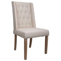 silla de madera tapizada color crema 53x53x48102