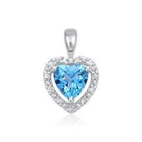 14 quilates colgante 1 diamante topacio 0053 ct