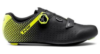Zapatillas northwave core plus 2 negro   amarillo fluo