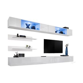 Conjunto De Muebles Colgantes Con Leds De Color Blanco. Colección Fly.