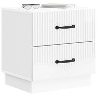 pack 2 uds mesita de noche  armario de noche  mesa de noche con cajon brillante 43 x 345 x 445 cm
