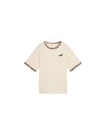 camiseta puma essentials graphic animal r beige mujer