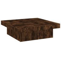 mesa de centro madera contrachapada roble ahumado 90x90x28 cm vidaxl