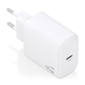 AISENS - CARGADOR GaN 45W, 1xUSB-C PD3.0, BLANCO