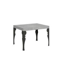 mesa extensible 80x120204 cm paxon cemento estructura antracita
