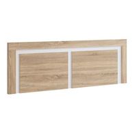 buyqualia cabecero cama 150 en roble y blanco largo 155 cmalto 60 cmgrosor 3 cm