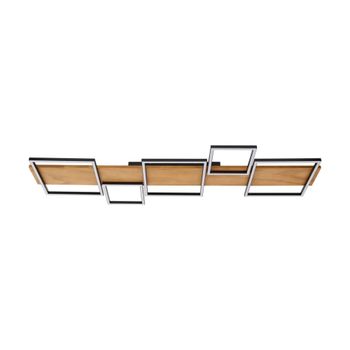 Lámpara de techo led de madera marrón
