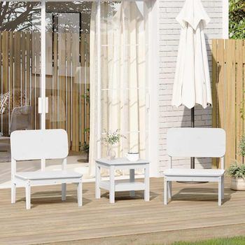 2 Uds Sillas Jardín | Sillón De Jardín Madera Maciza Pino Blanco 60x52,5x72 Cm Cfw93041