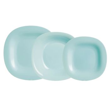 Vajillas de vidrio opal - varios colores - 12 o 18 piezas - resistente