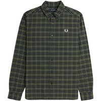 fred perry camisa manga larga fp tartan oxford shirt para hombre