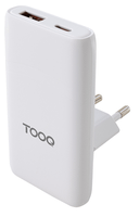 tooq cargador pared gan usb-cpd  usb-aqc 65w