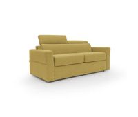 avalon sofa cama con colchon de 18 cm de altura en tejido impermeable 180 cm 120x197 cm amarillo
