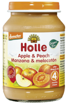 Holle Bio-Organic Potito Manzana y Melocotón +4m 190 gr