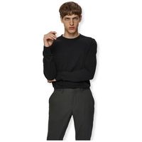 selected jersey noos berg crew knit - black para hombre