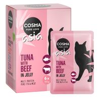 cosma asia 24 x 100 g en bolsitas - pack ahorro - atun con vacuno