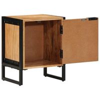 mesita de noche - mesilla de noche marron 40 x 30 x 50 cm madera maciza de acacia mc6721