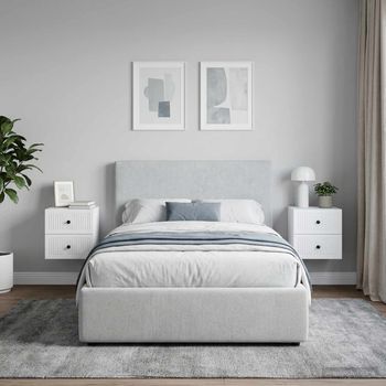 Mesita De Noche De Pared 2 Uds - Mueble De Dormitorio - Madera De Ingeniería (33x34.5x40cm)