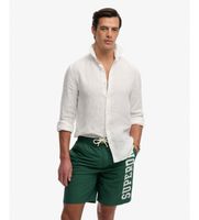 superdry para hombre m3010268a banador logo 19 boardshort verde s beachwear poliester reciclado