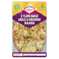 pataks garlic  coriander naan bread 2 pack