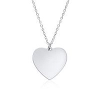 cadena corazon de acero inoxidable