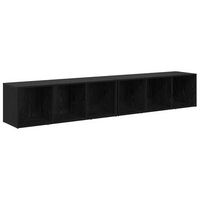 conjunto de mueble de tv 2 uds  mueble de salon  gabinete de tv roble negro 37 x 35 x 107cm