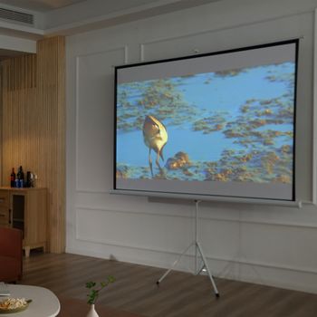 Lienzo HOMCOM con trípode de 100 pulgadas 4:3, lienzo portátil para proyector, trípode plegable, lienzos para cine en casa y camping