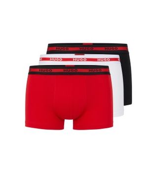 HUGO para hombre. 50492375 Pack 3 Bóxers Triplet Planet rojo, blanco, marino (S), Homewear, Algodón, Bronce