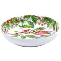 plato hondo de pura melamina decorado con monos de bali 20 cm