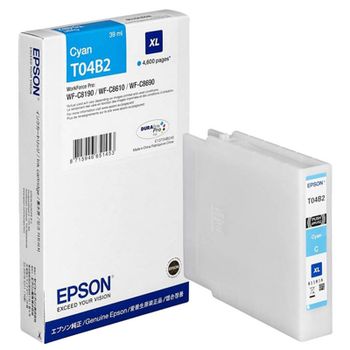 Epson T04B2 (T04B240) Cyan Original High Capacity Ink Cartridge